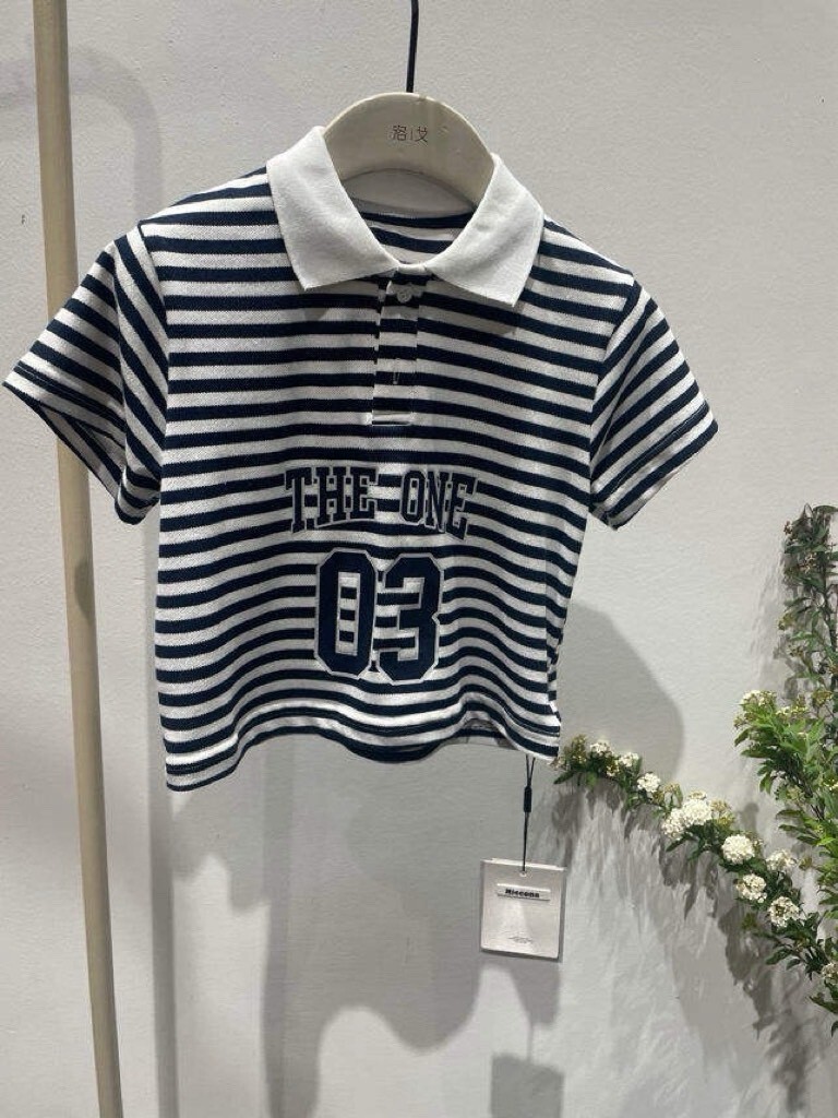 小學長報到條紋Polo