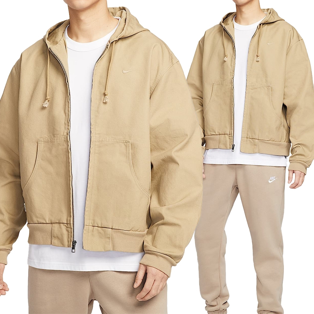 NIKE 外套 NL FZ UL JACKET SASHIKO 卡其 連帽 夾克外套 男 HQ6123-297