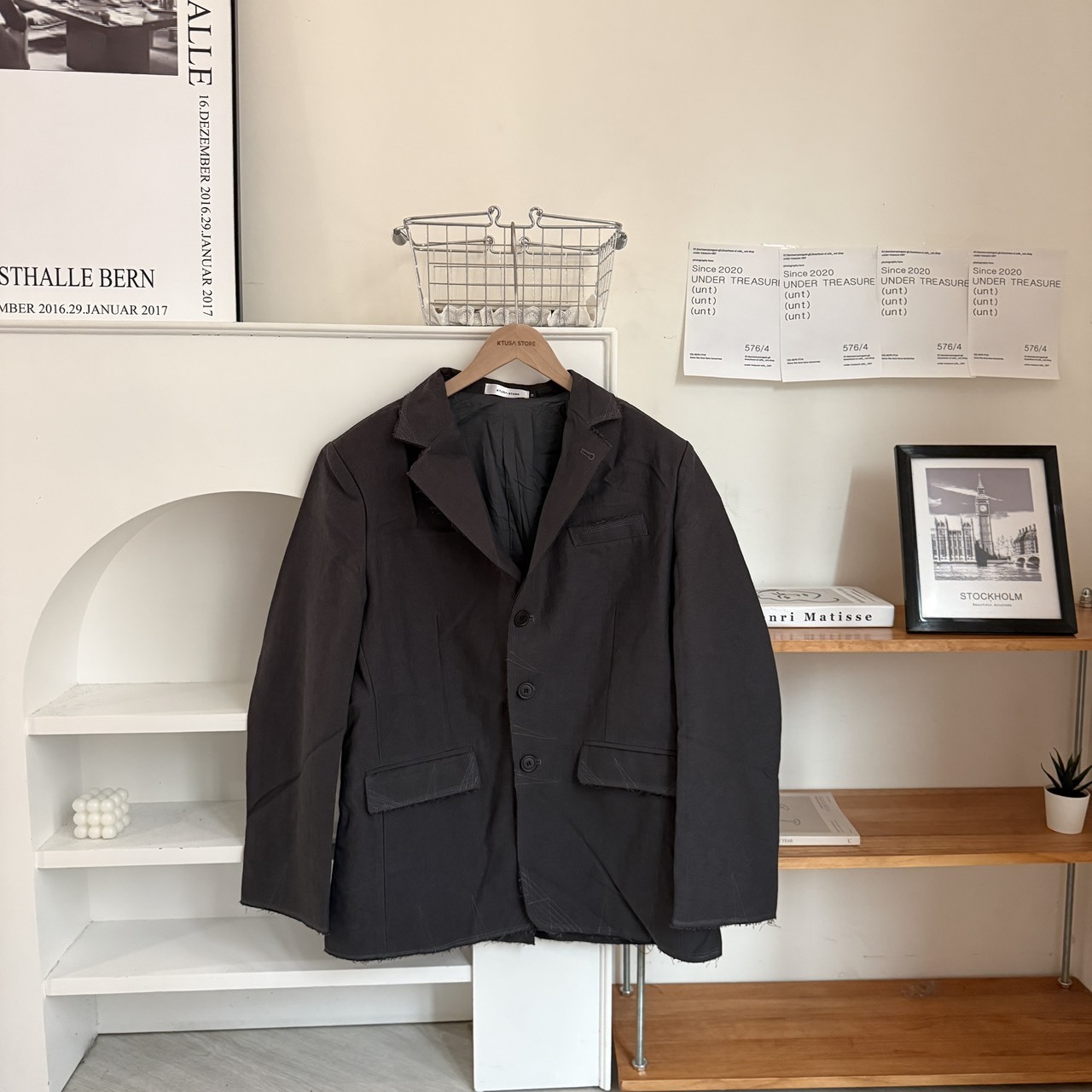 28139 韓系不修邊翻領西外（Ｓ）