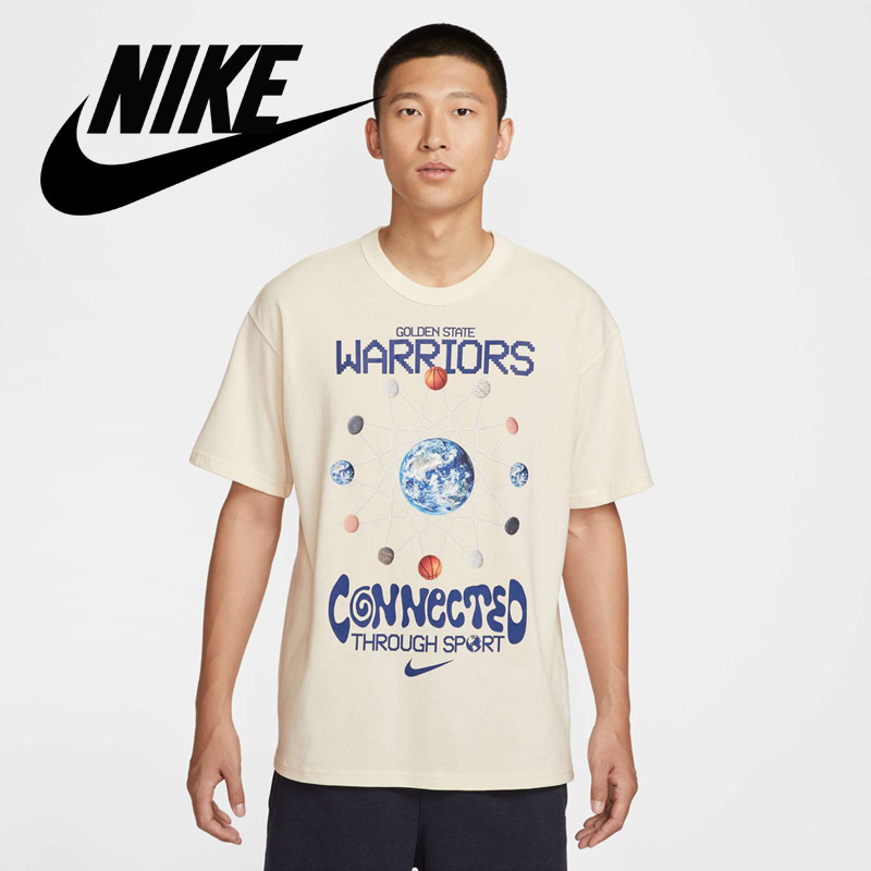 NIKE 短T CTS OGC ED SS MAX 米色 勇士隊 籃球 短袖 男 HQ1310-901
