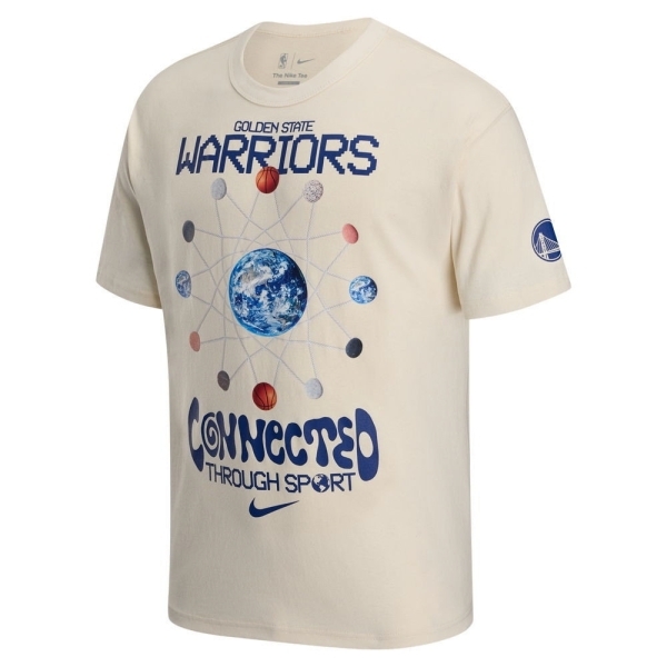NIKE 短T CTS OGC ED SS MAX 米色 勇士隊 籃球 短袖 男 HQ1310-901