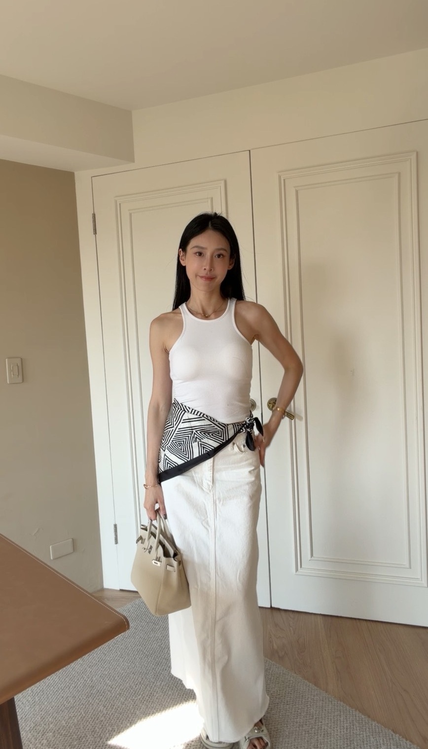 ｜韓國｜幾何圖騰藝術絲巾