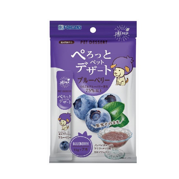 Forcans 有機果實 愛犬用 藍莓味 雪芭甜品 15gx7本