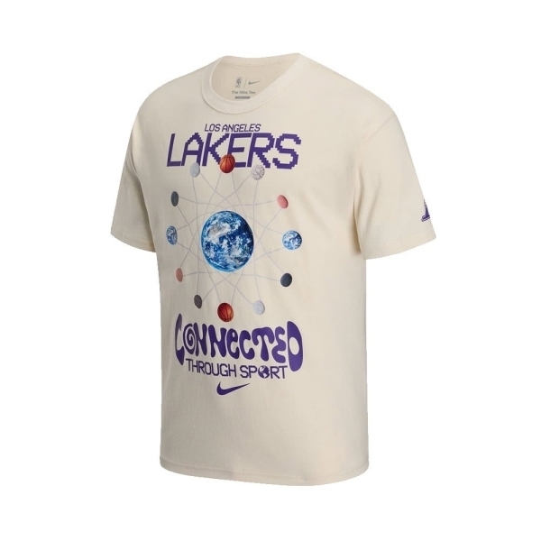 NIKE 短T CTS OGC ED SS MAX 米色 湖人隊 籃球 短袖 男 HQ1311-901
