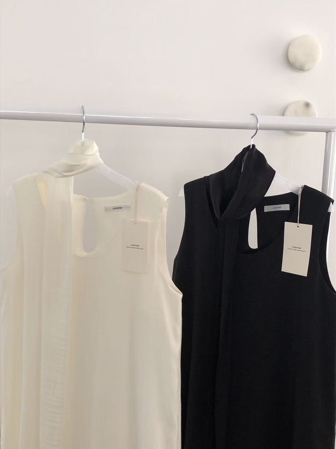 LB6014 度假風圍巾背心連身裙