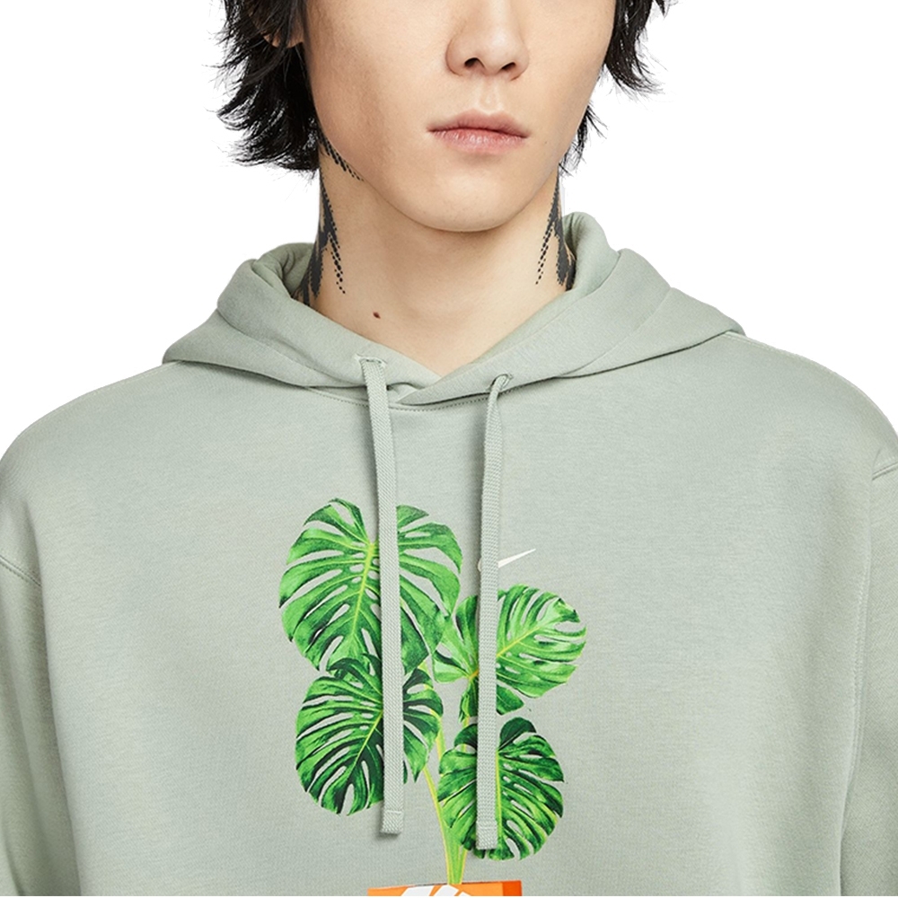NIKE 帽T CLUB PULLOVER HOODIE 淺綠 盆栽 長袖 上衣 男 HQ2968-370