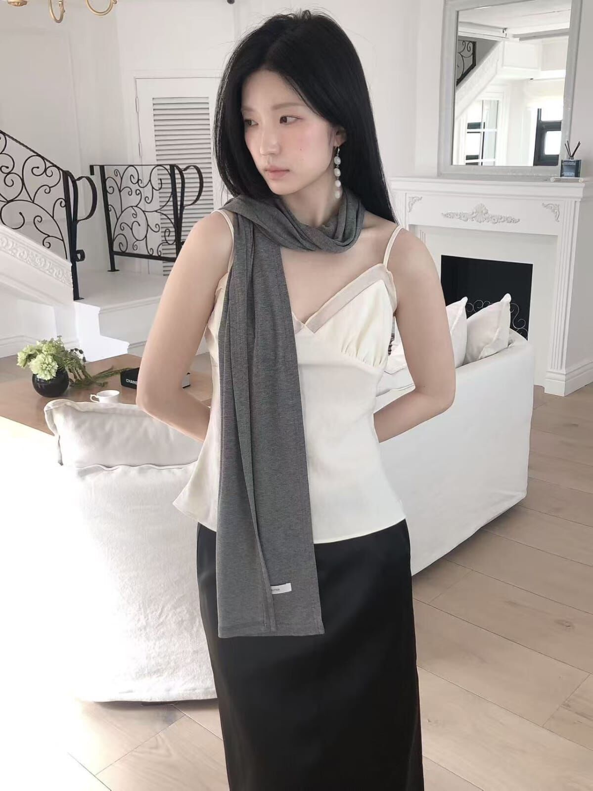 LB6016 造型棉質圍巾