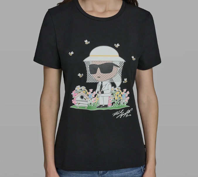 RT45 KL養蜂人圖案 黑色短袖衫 Bee Keeper Karl Logo Tee