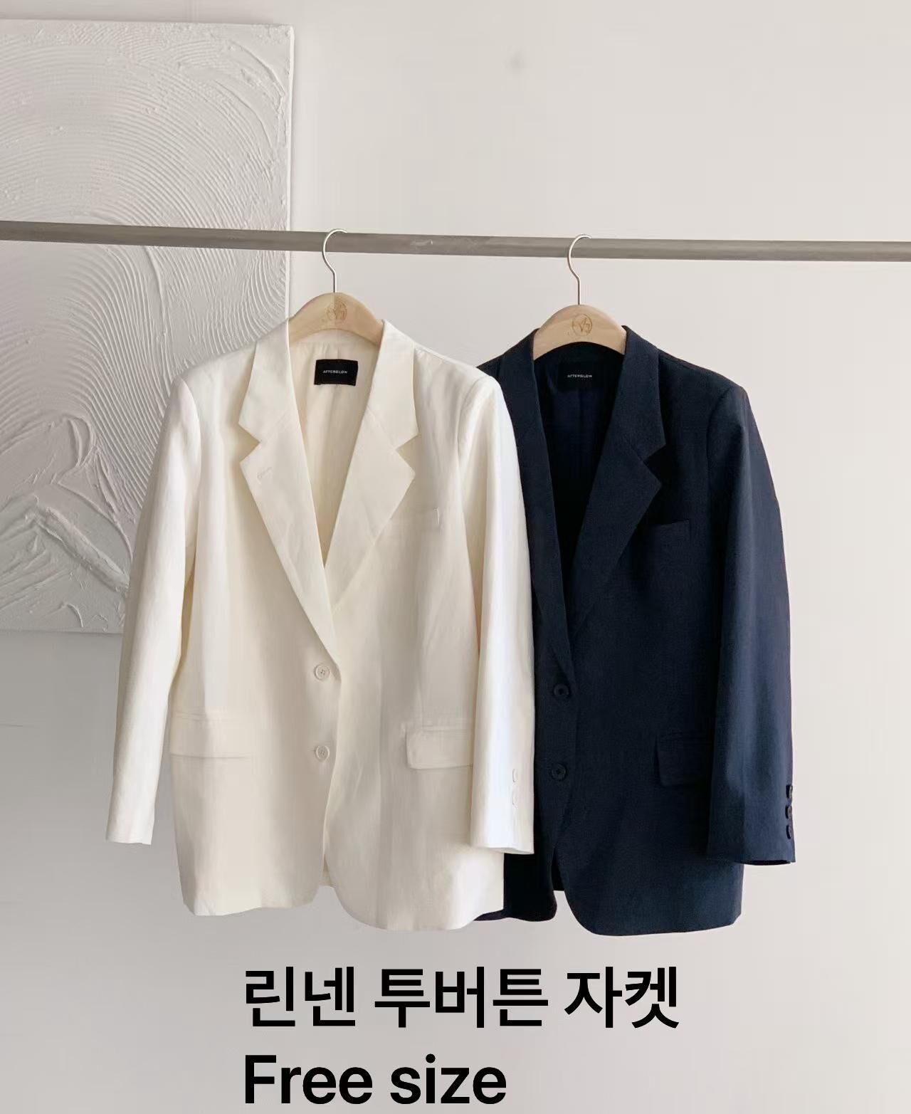 AW6019 亞麻雙扣西裝外套