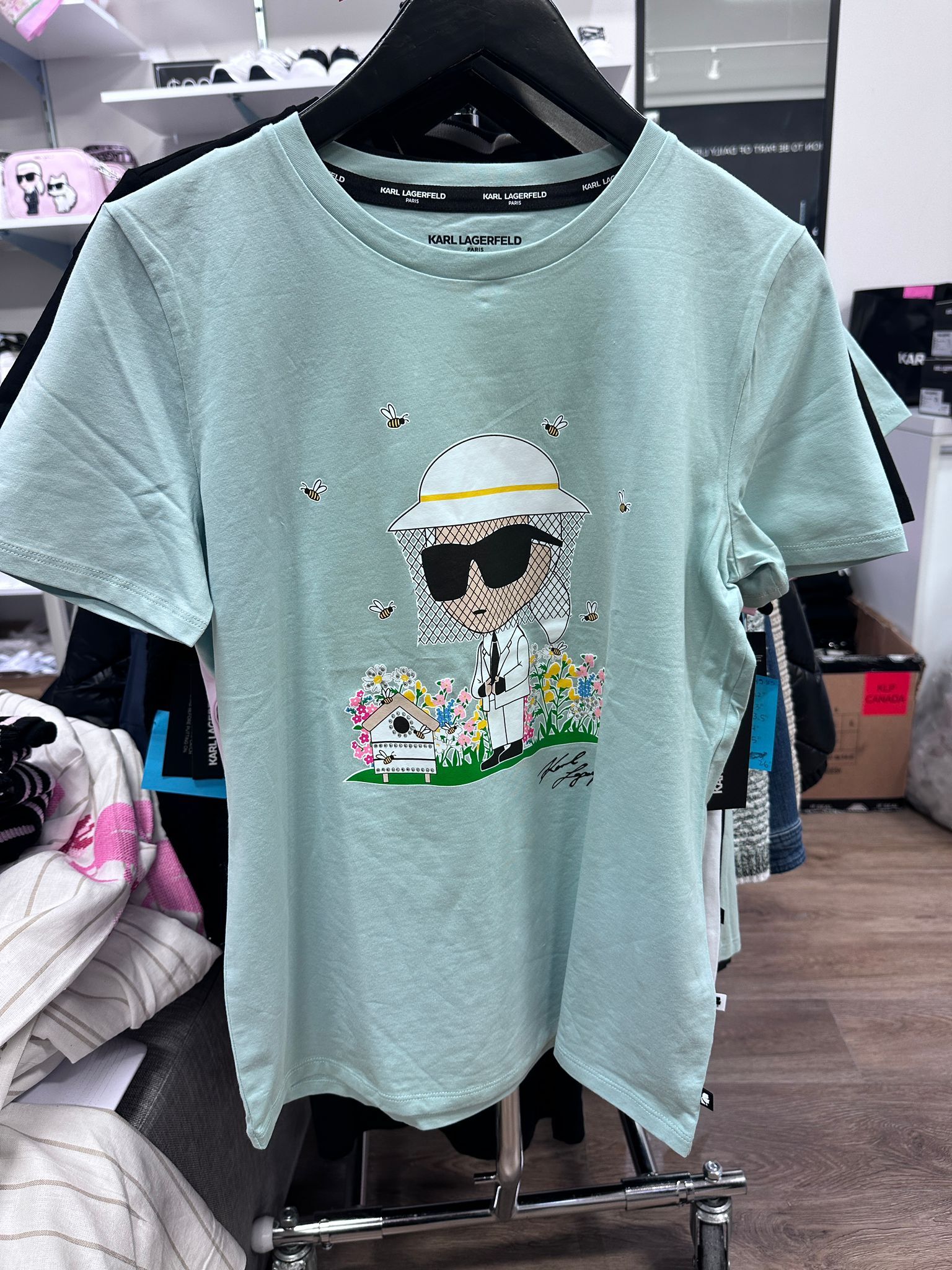 RT47 KL養蜂人圖案 薄荷綠色短袖衫 Bee Keeper Karl Logo Tee
