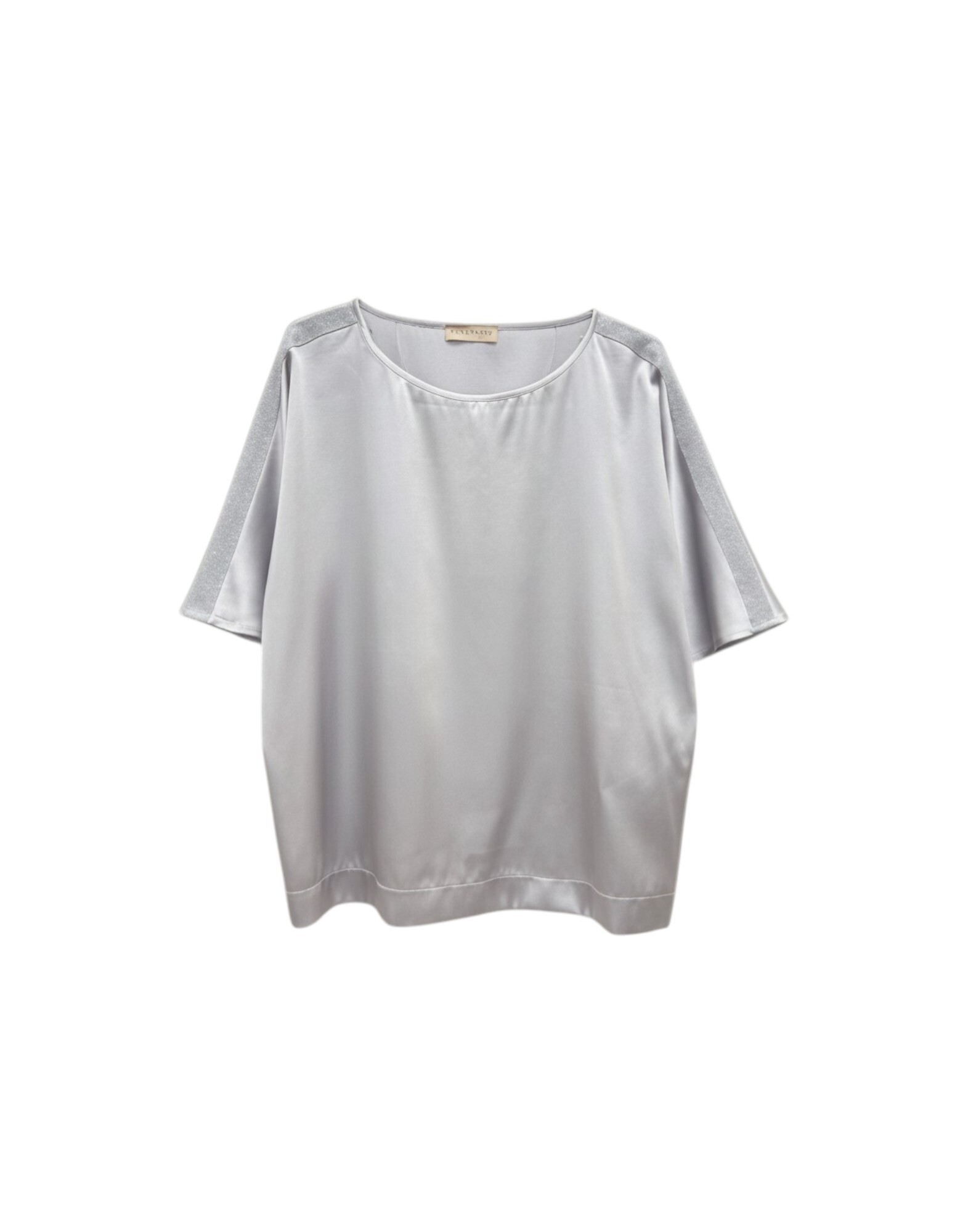 Purotatto 圓領絲上衣(淺灰)