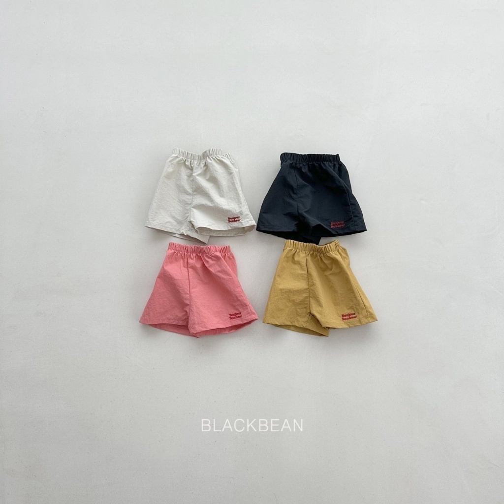 韓國🇰🇷BLACKBEAN 小繡字休閒短褲(BS-BM/S-XL)