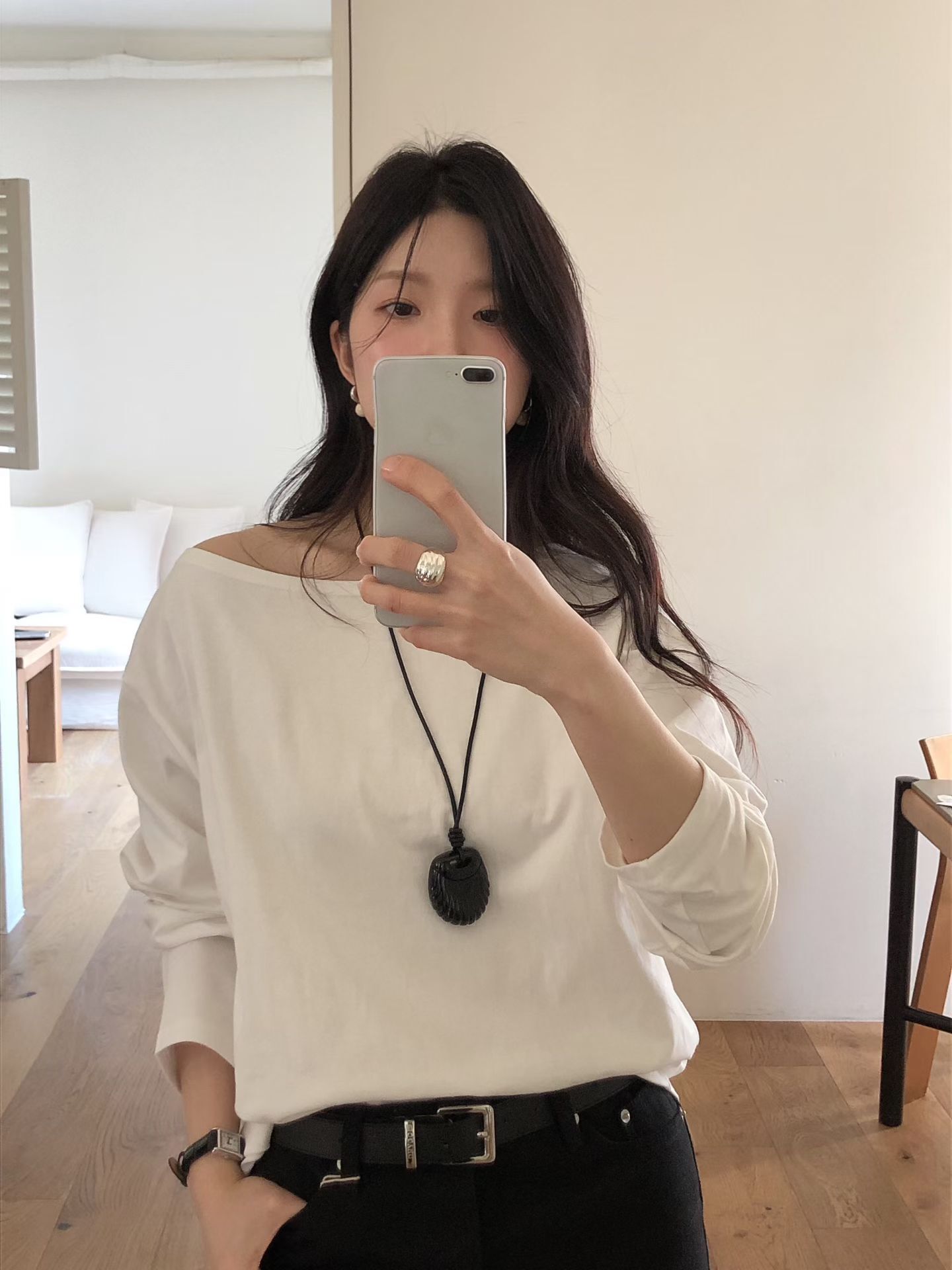 LB5526 一字領棉質上衣