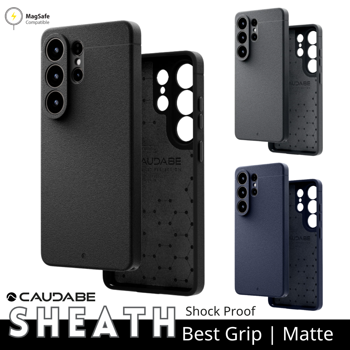 Caudabe Sheath [附內置磁圈] 質感防撞手機殼-Galaxy S26 Ultra