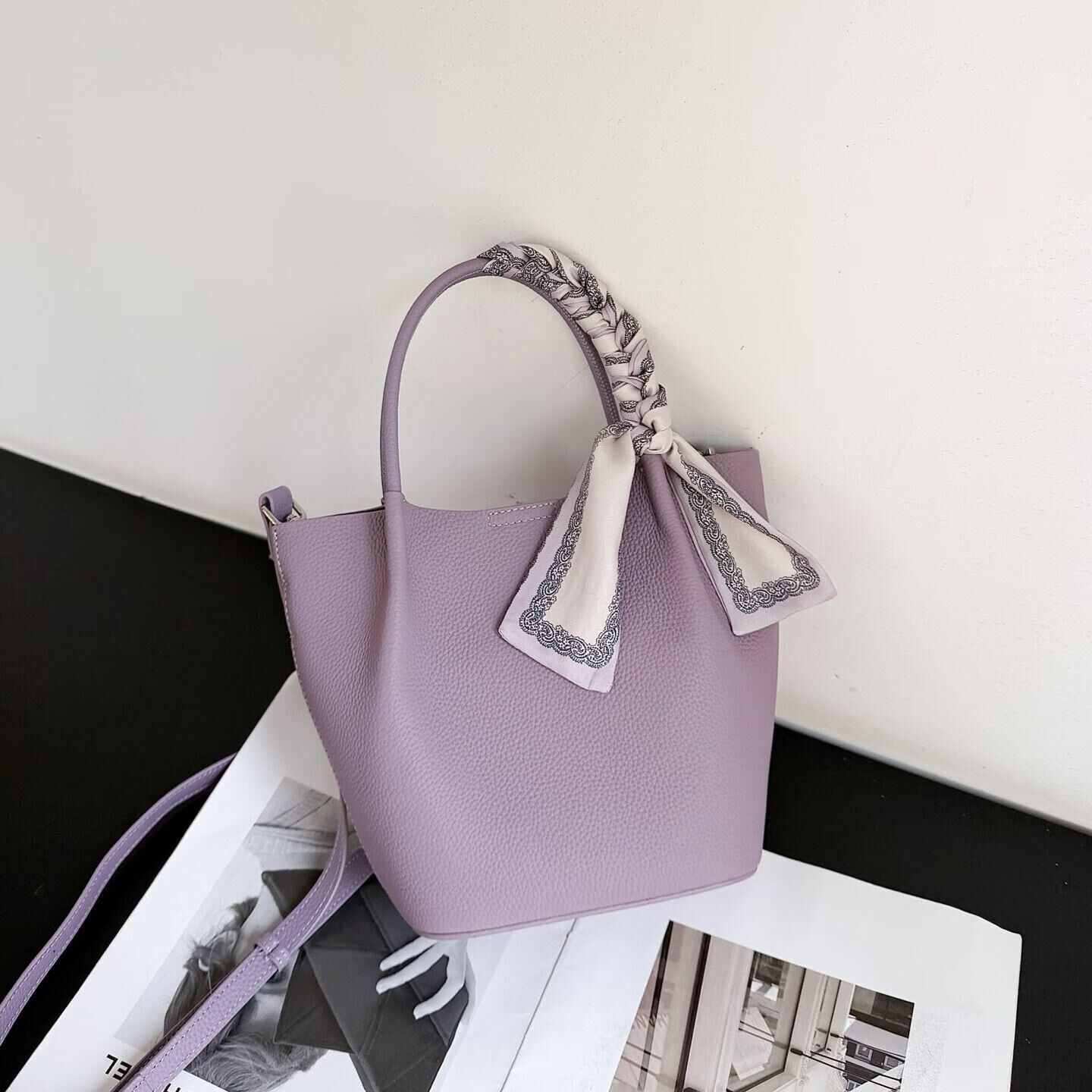 韓國超高質，靚真皮手袋😍