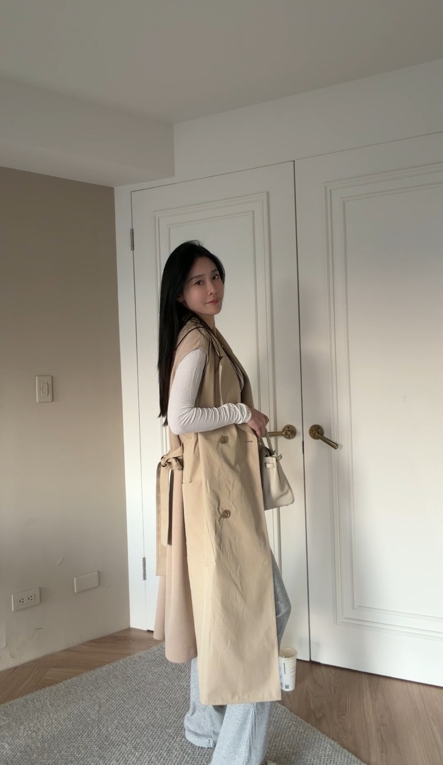 ｜韓國｜都會感長版西裝背心