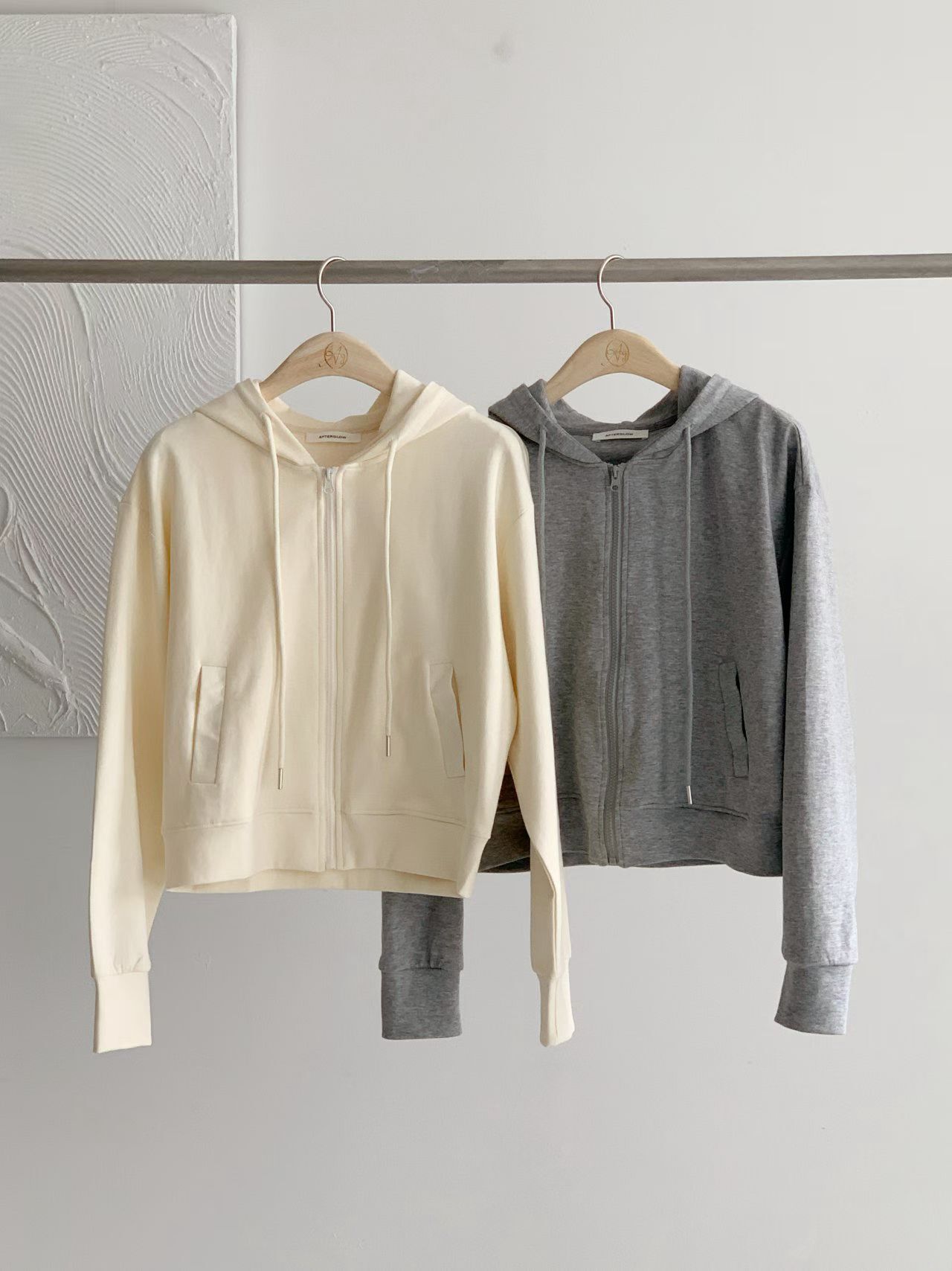 AW6018 連帽拉鍊外套休閒褲套裝