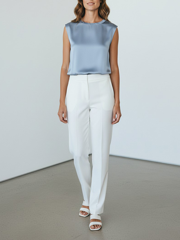 Purotatto 後腰鬆緊長褲(白)