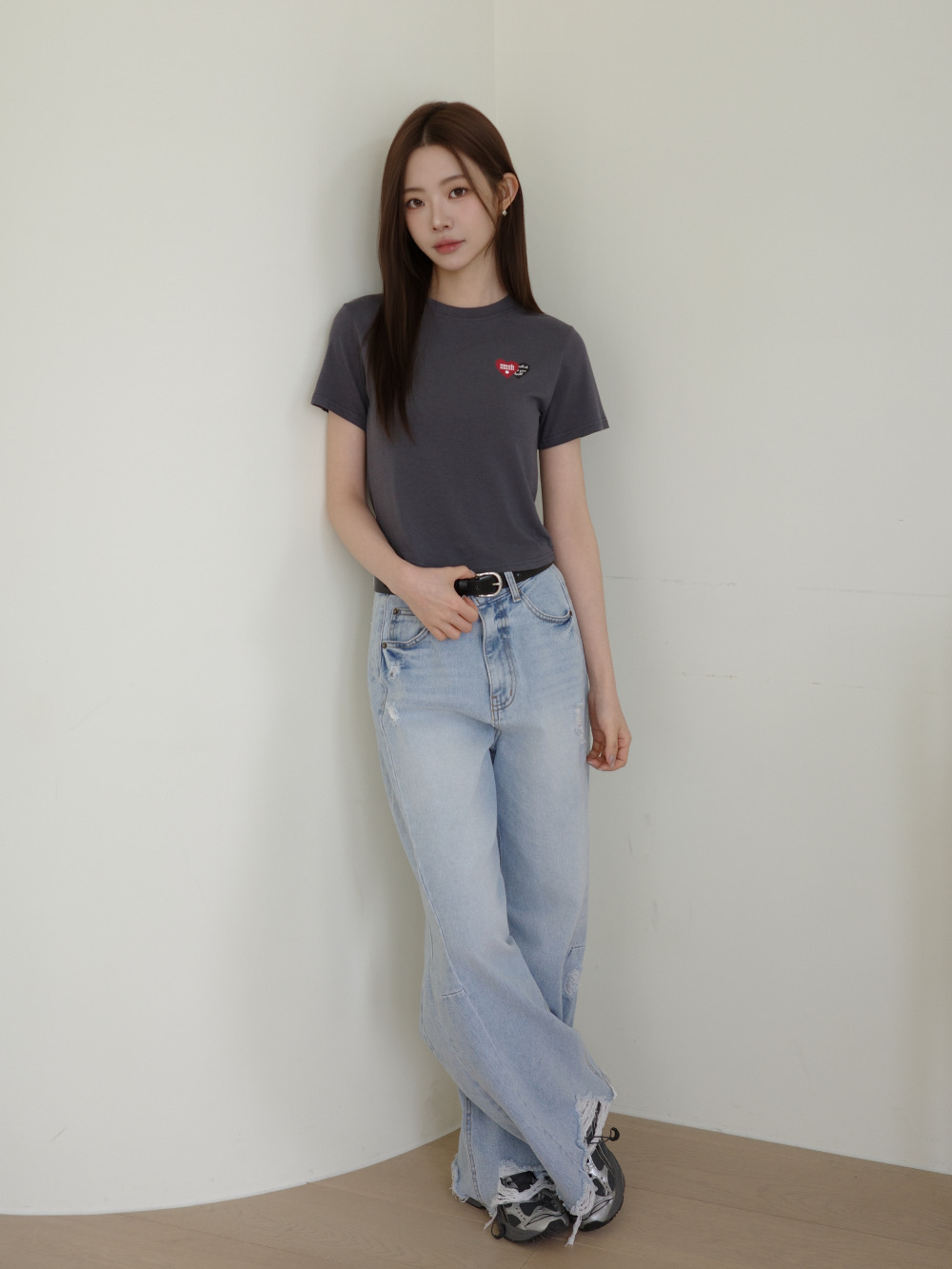 【29.3截單！限時優惠預訂】韓國MUAH MUAH LOVE LOVE MUAH CROP HALF T-SHiRT（3色）