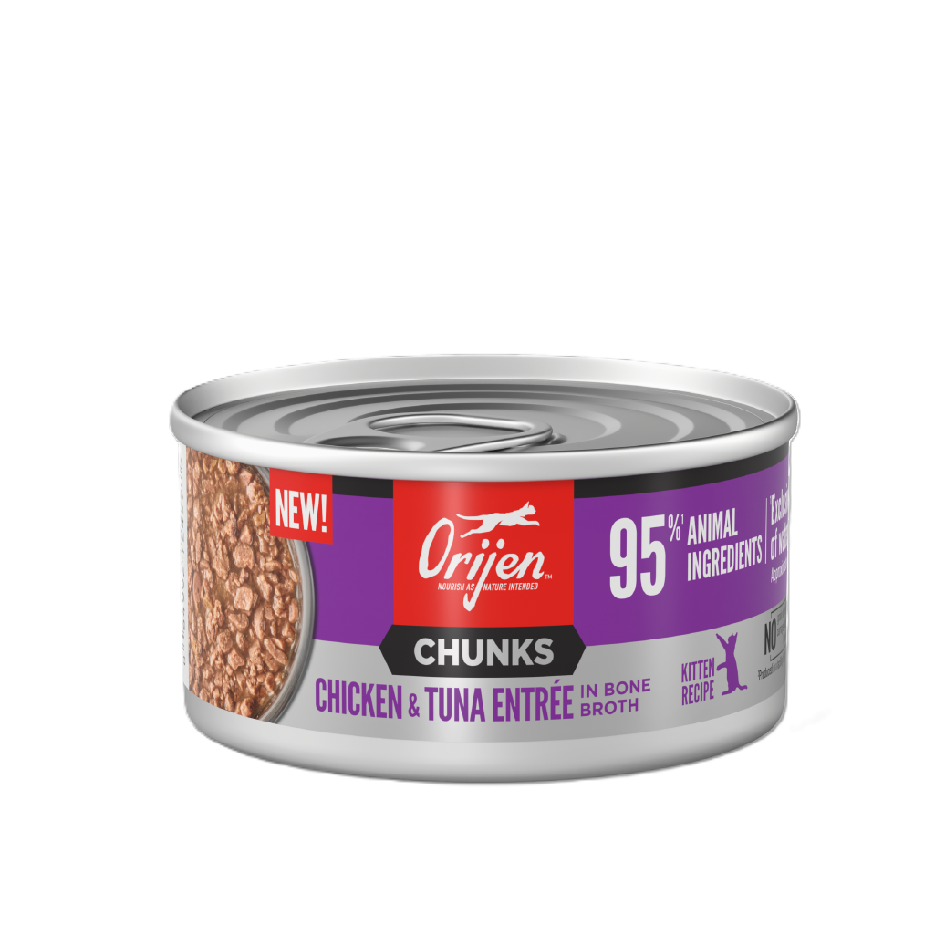 Orijen渴望 貓罐頭 主食罐．奢華鮮肉 幼貓 雞肉+吞拿魚85g