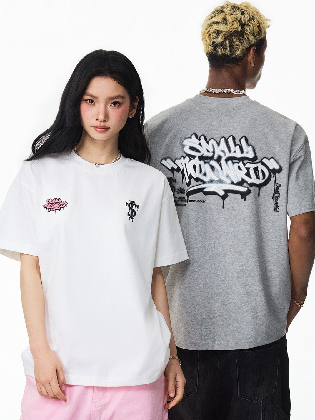 STK SmallTownKid 胸前Logo 拉漿塗鴉印花 短袖T