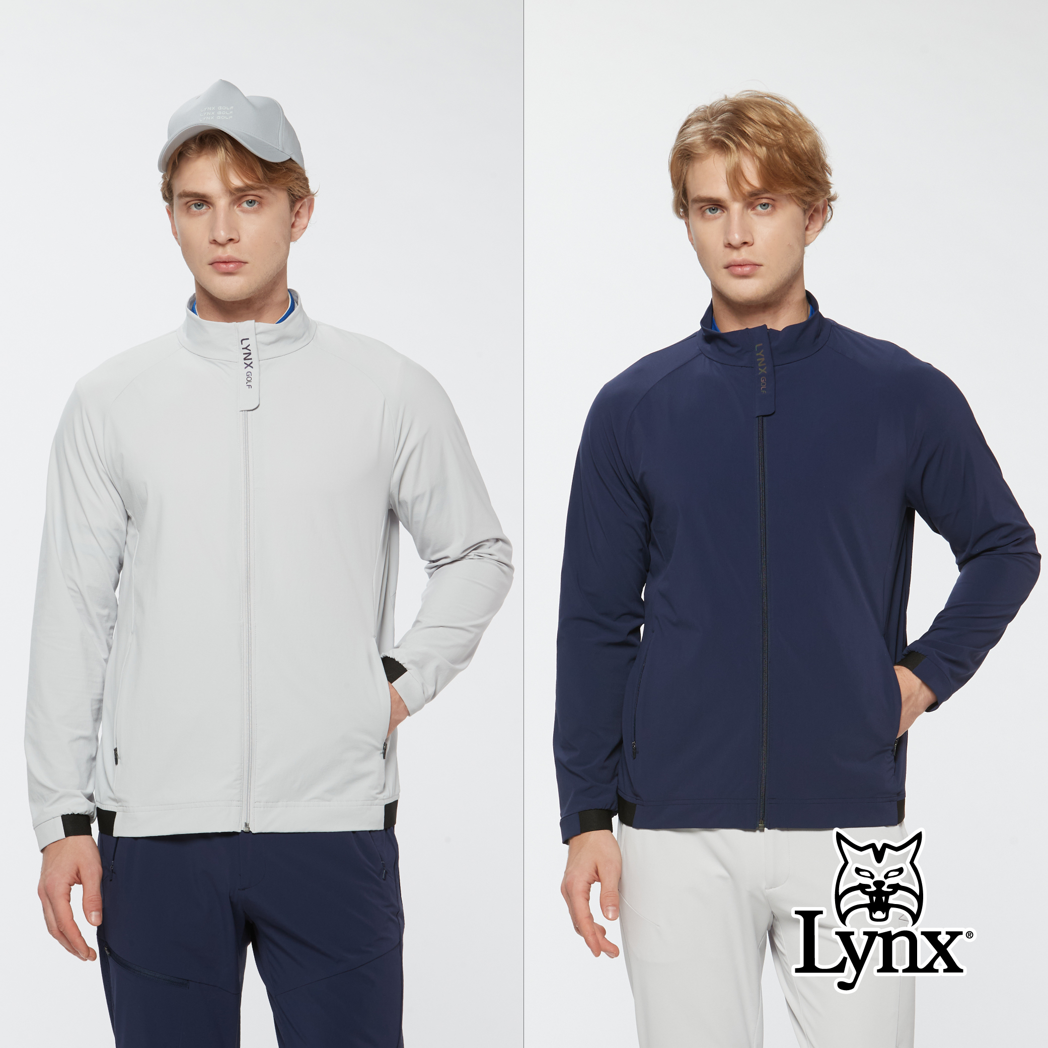 男款四面彈性吸濕排汗抗UV立領外套