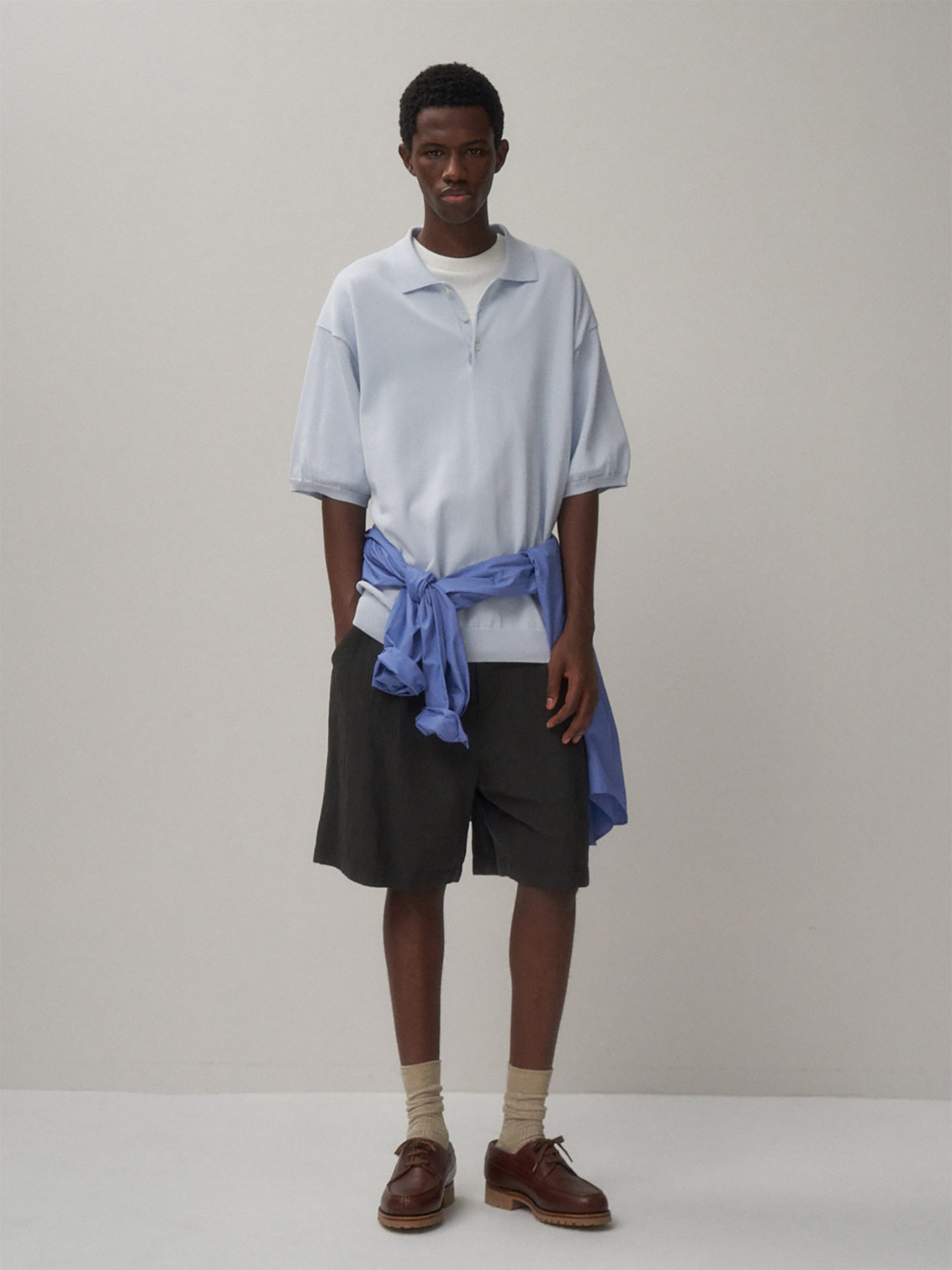 ATON Cotton Linen Voile Loose Fit Shorts