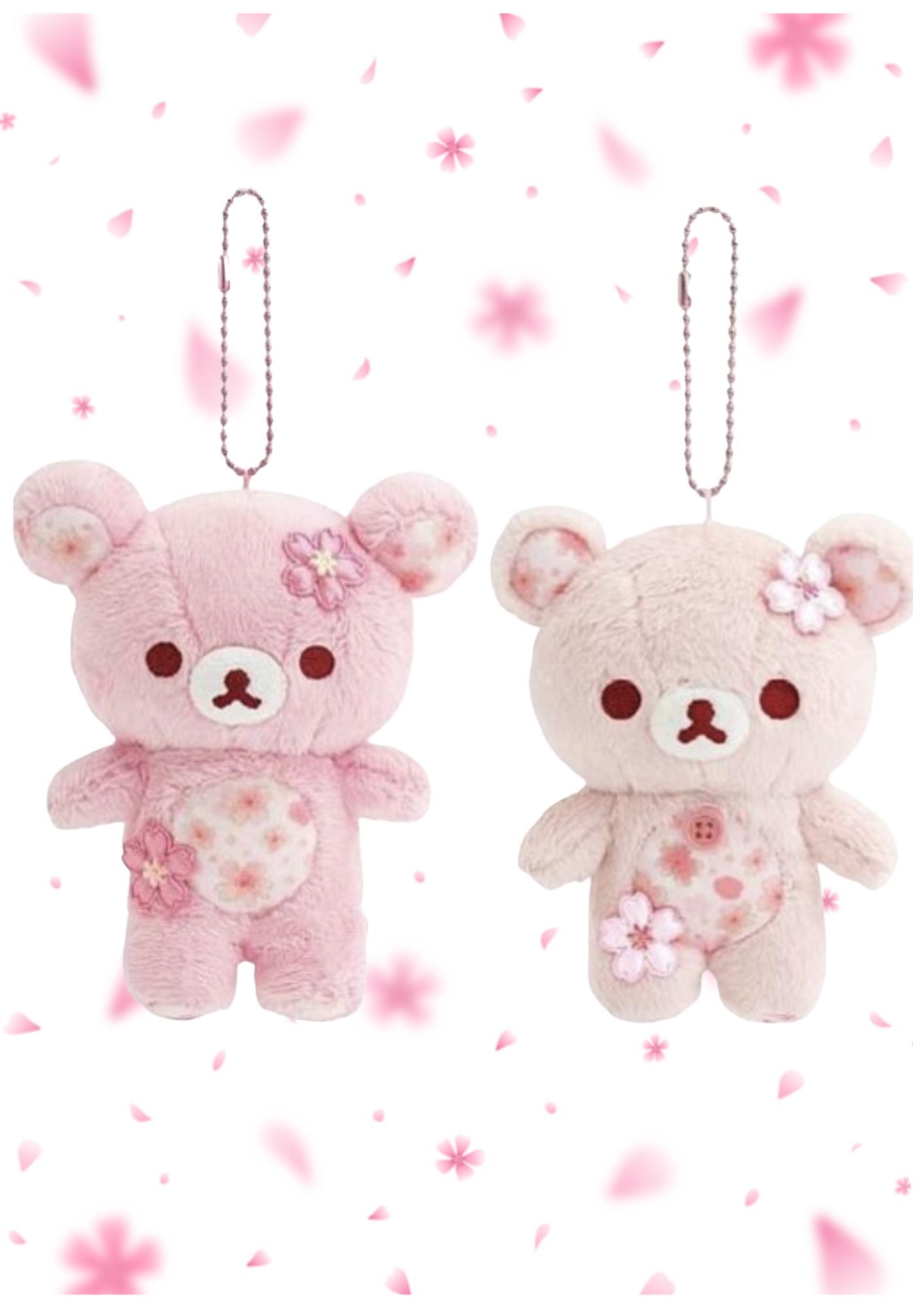 ! New！鬆弛熊 Rilakkuma 櫻花公仔keychain
