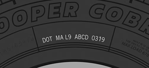 輪胎胎邊資訊圖解:包含 DOT 製造日期與輪胎規格標示