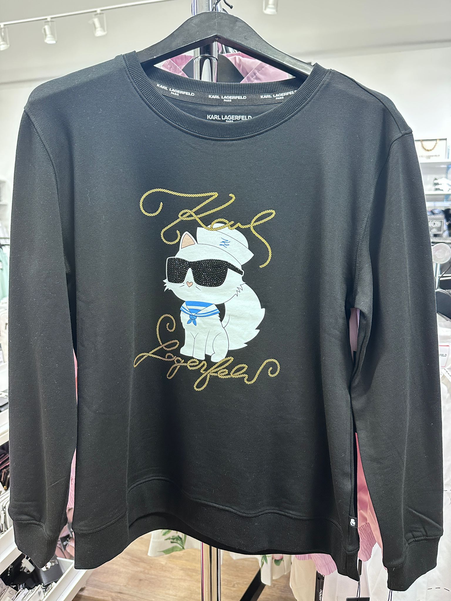 RT60 KL 水手貓貓 黑色衛衣 Sailor Choupette Sweatshirt