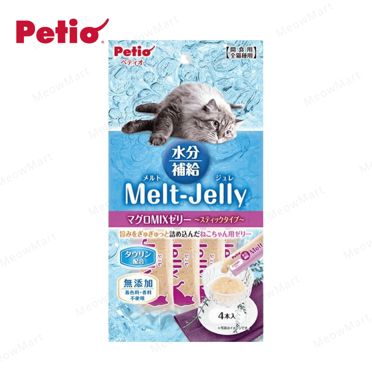 Petio 無添加保健補水｜雜錦海鮮貓用啫喱條 (牛磺酸+) 4本