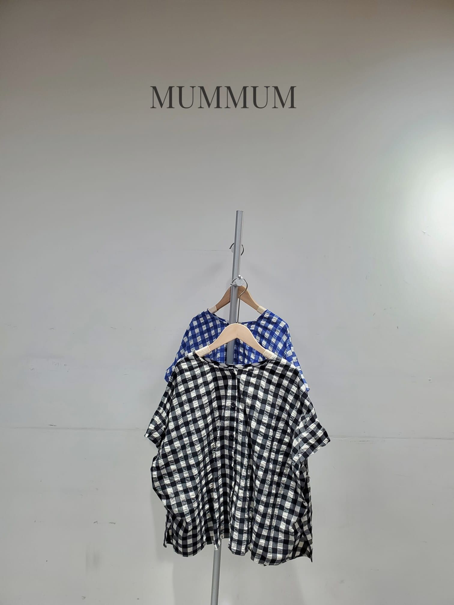 0213206a/格仔寬蝴蝶袖棉質恤衫　66/58/23.5