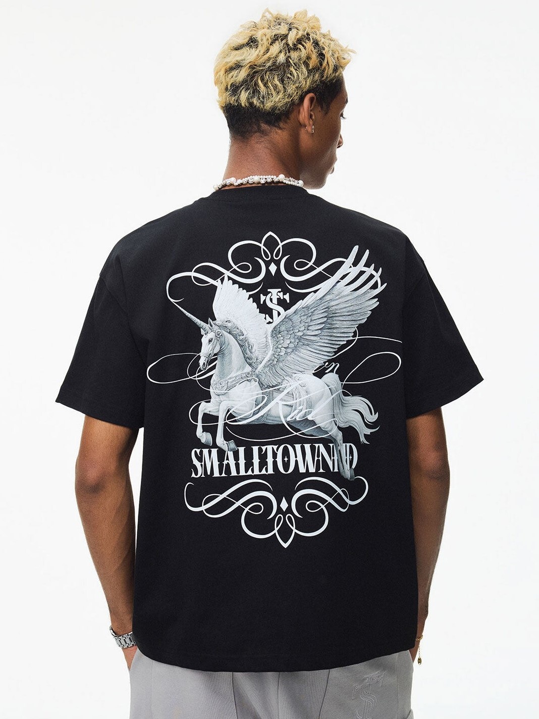 STK SmallTownKid 復古休閒 飛馬獨角獸印花 短袖T