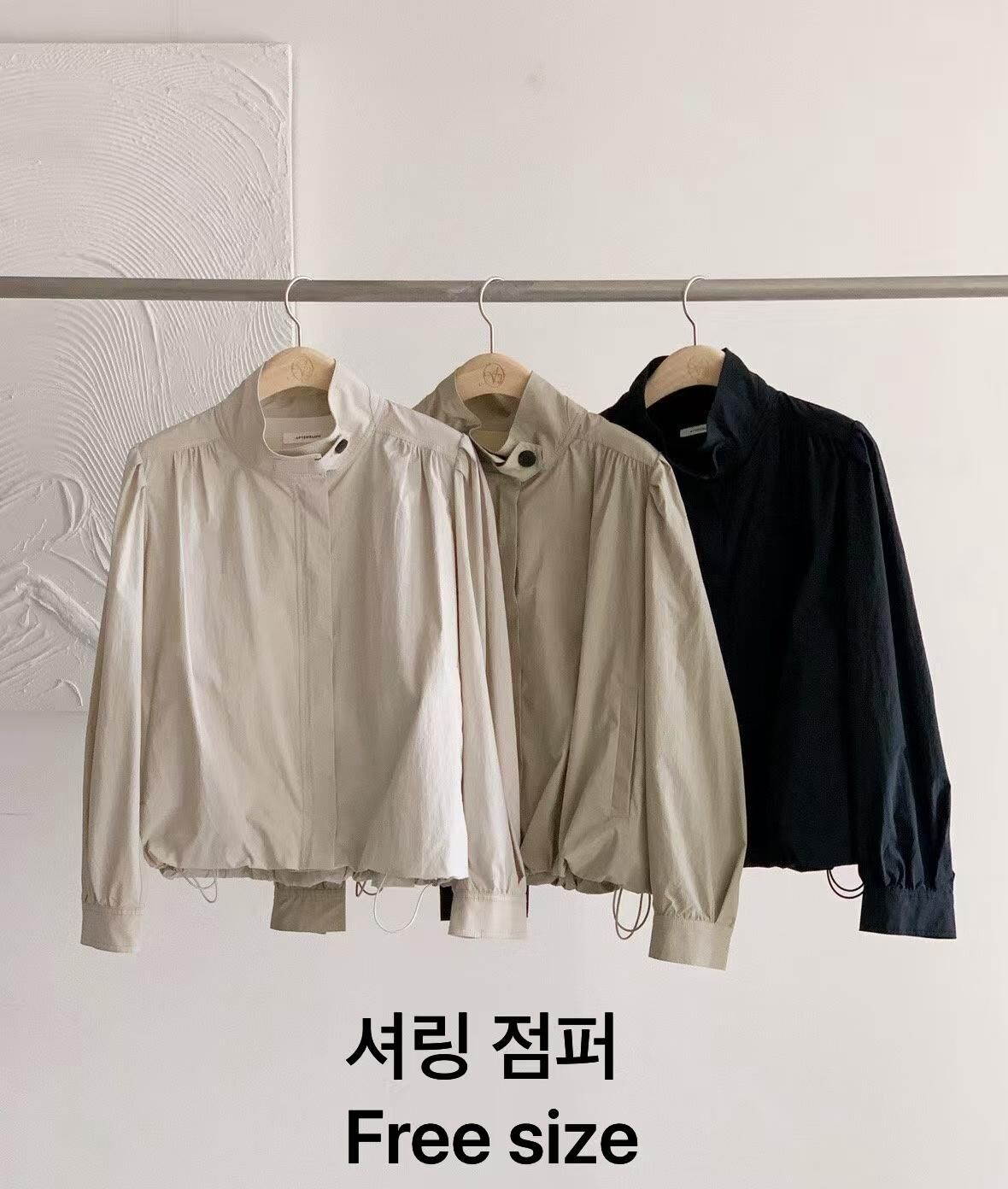 AW6035 輕便褶皺企領風褸外套