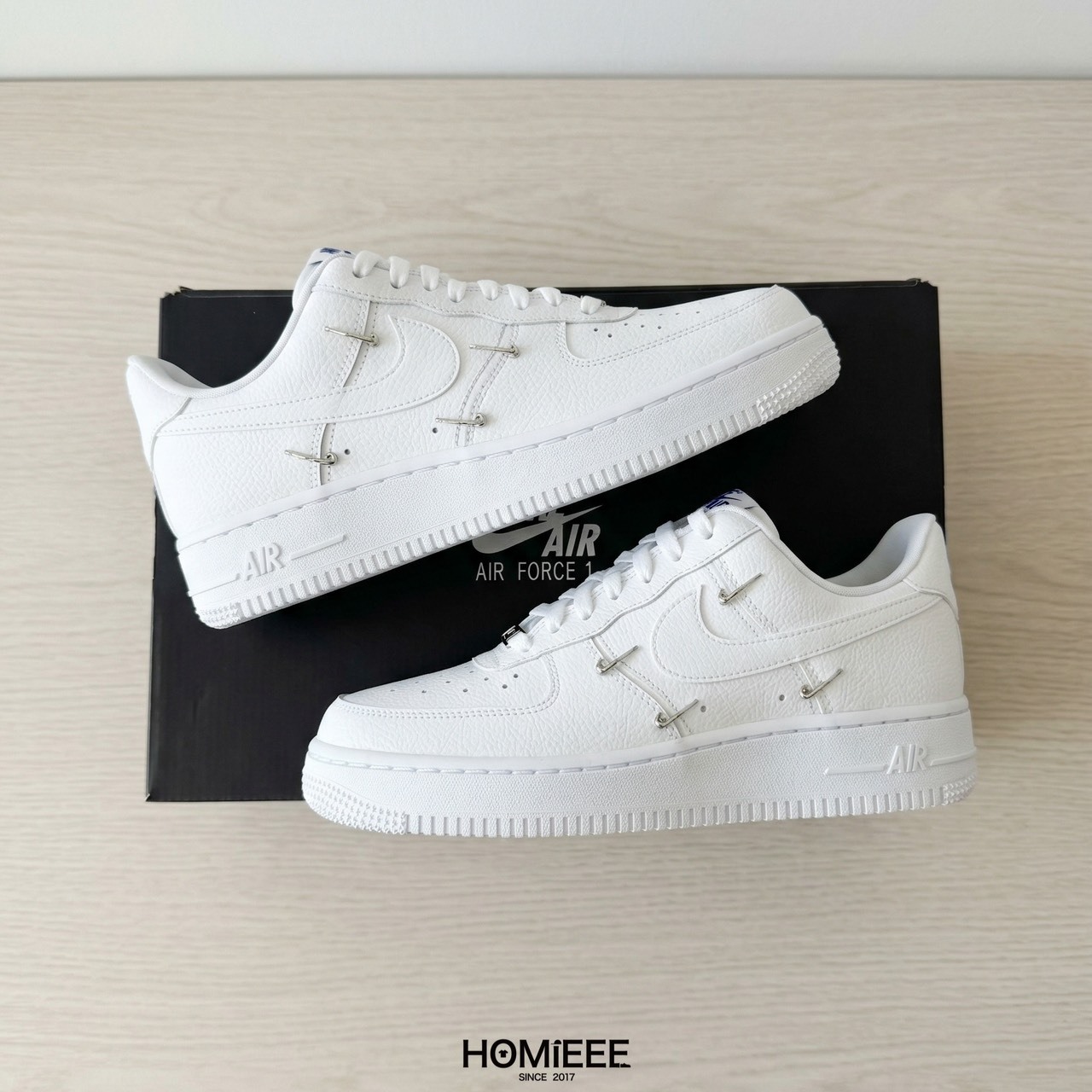Nike Air Force 1 Chrome Luxe 白藍 四勾 泫雅 女鞋 [CT1990-100]