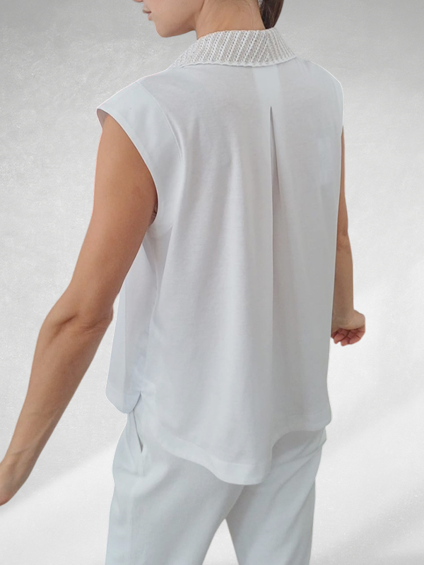 Purotatto 針織領背心襯衫