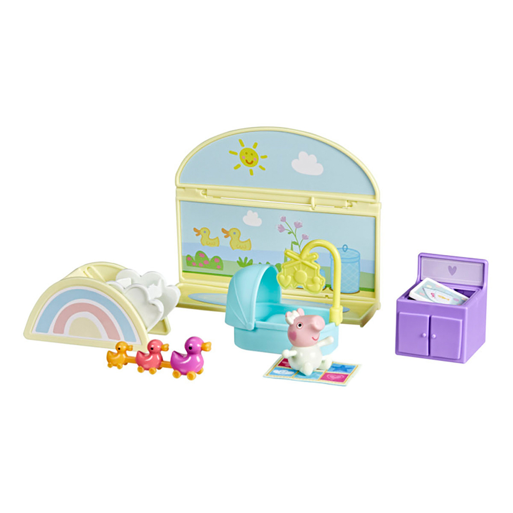 《 HASBRO 孩之寶》 粉紅豬小妹 伊菲寶寶的嬰兒房組