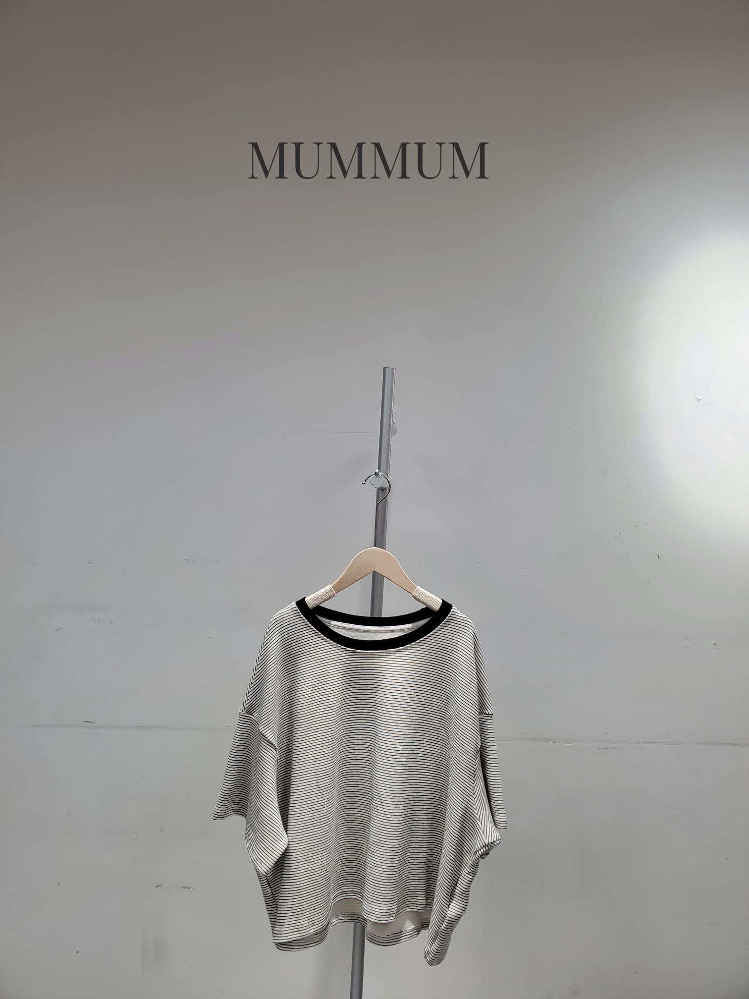 0213209a/春夏條紋寬鬆圓領上衣 54/54/27