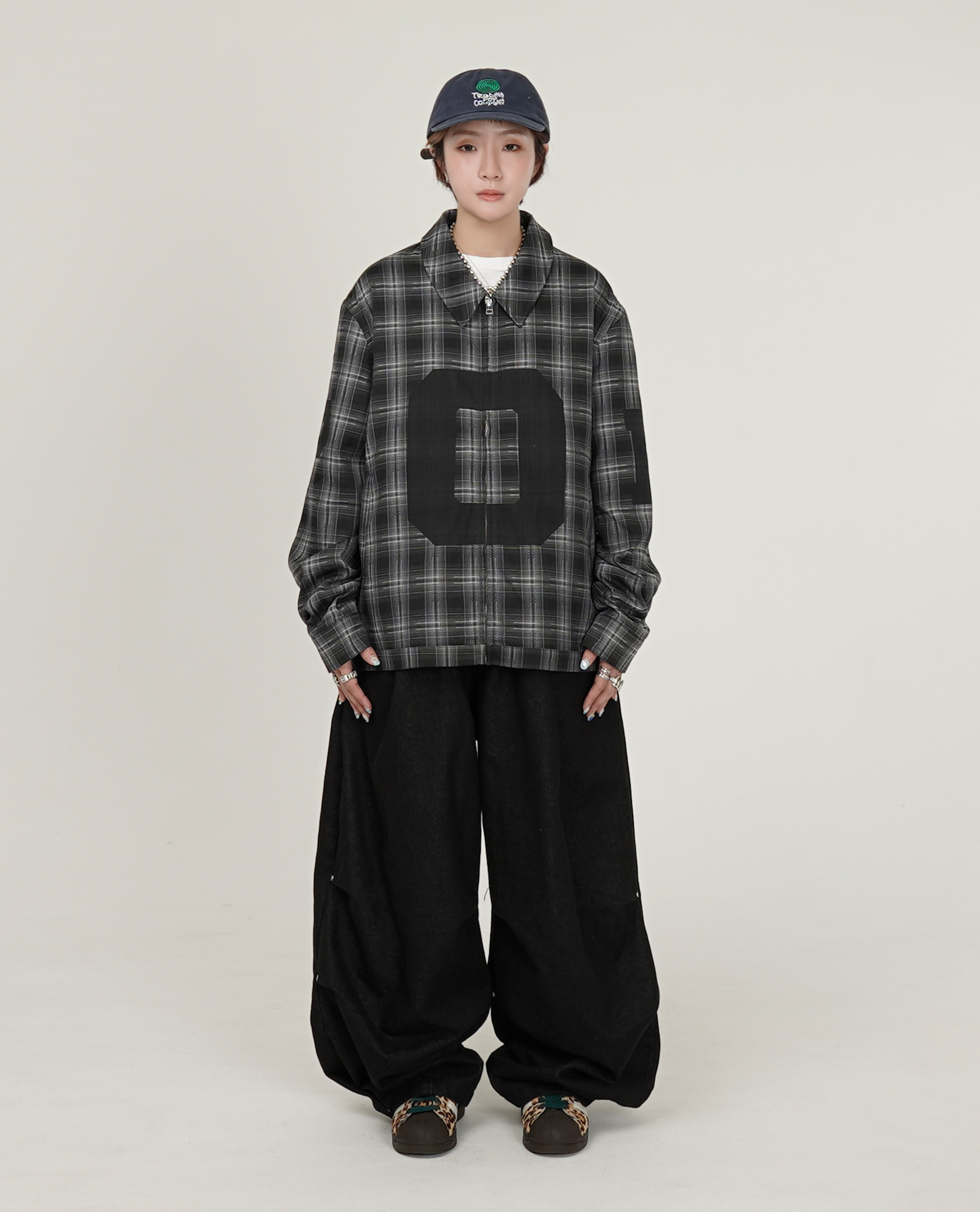 POP TRADING COMPANY Pop Checked Football Jacket - 26SS