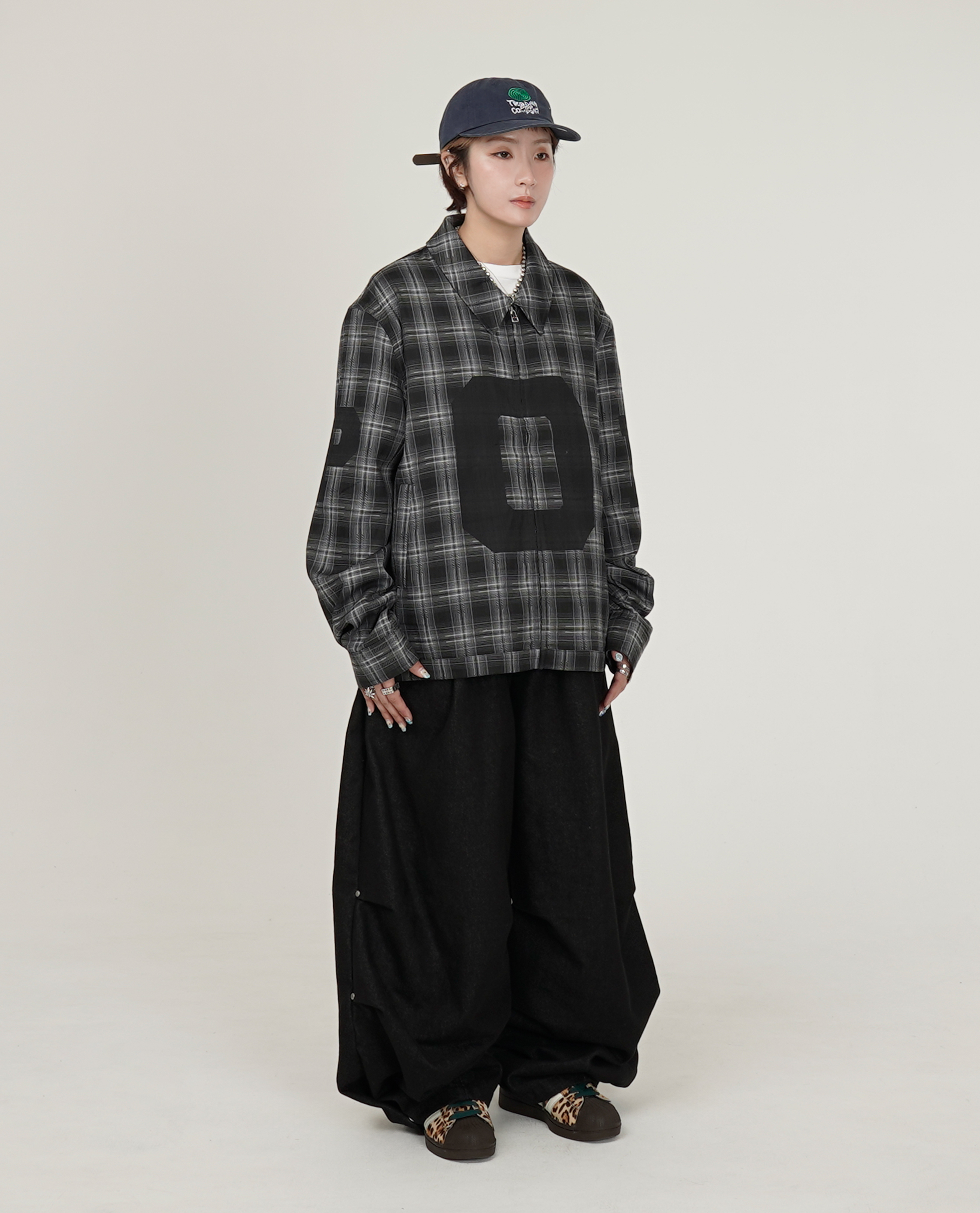 POP TRADING COMPANY Pop Checked Football Jacket - 26SS