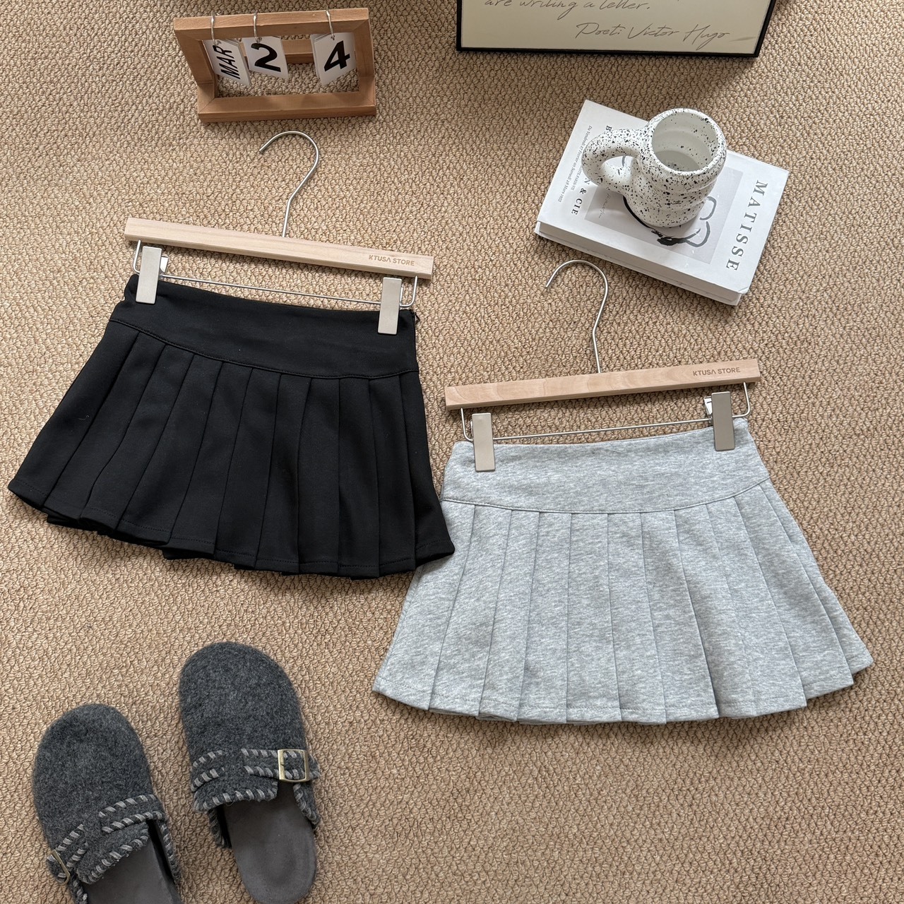 6881韓系學院風百褶裙 (R)