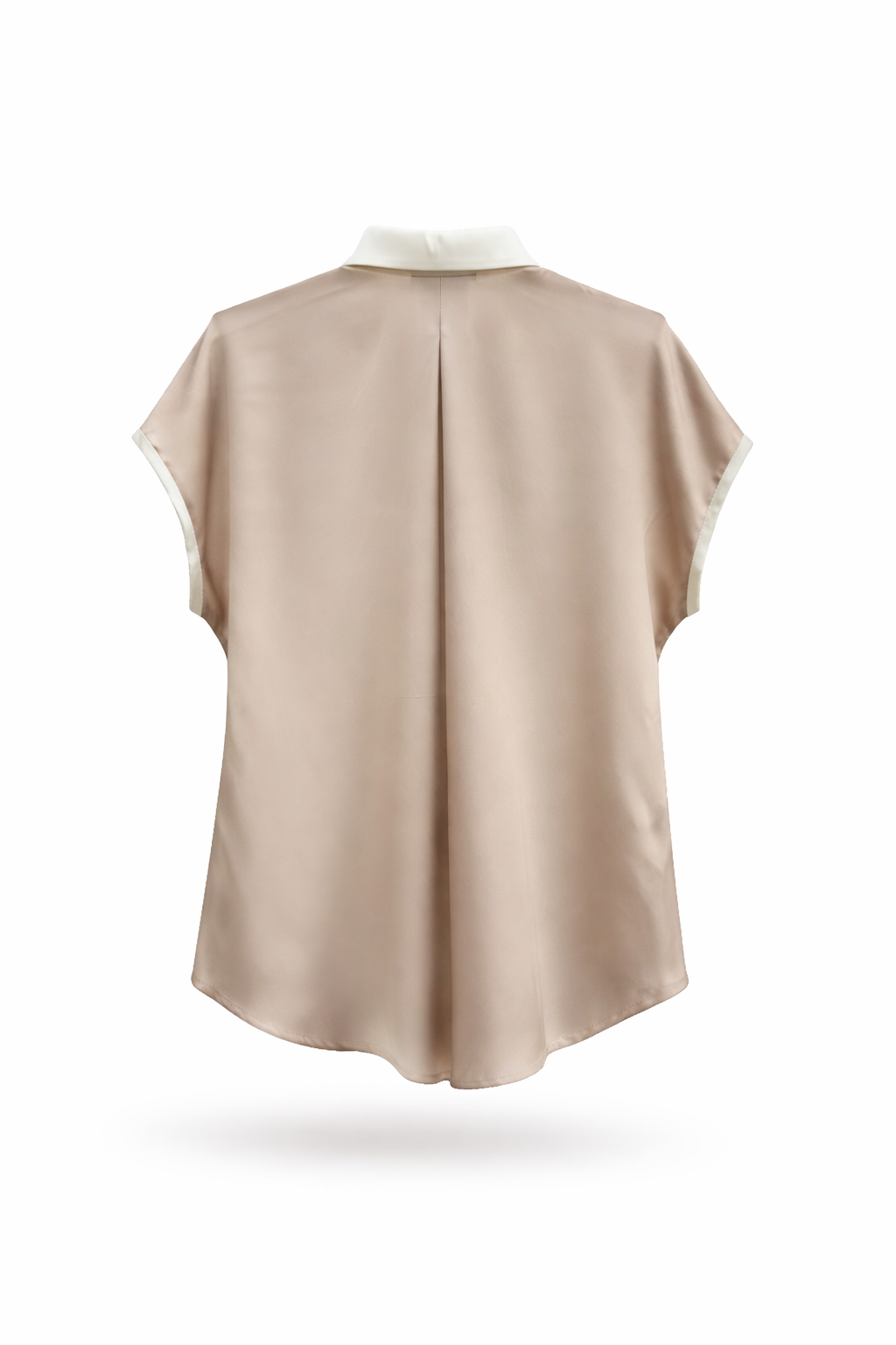 Purotatto 雙色絲襯衫背心(香檳金)