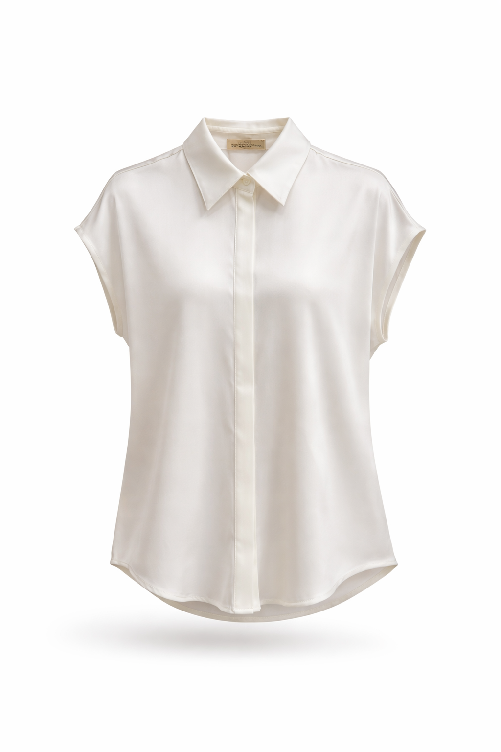 Purotatto 雙色絲襯衫背心(香檳金)