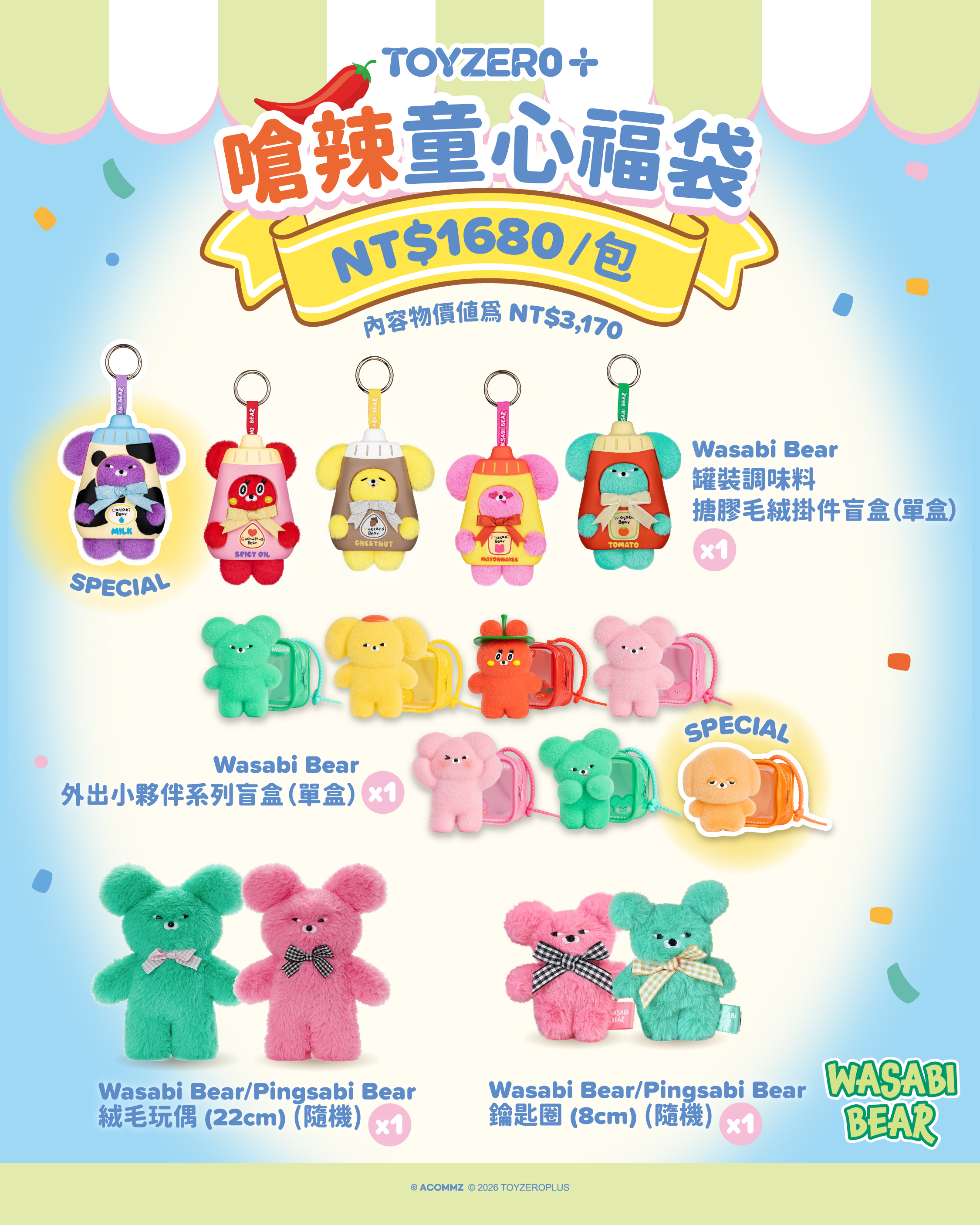 Wasabi Bear - 嗆辣童心福袋