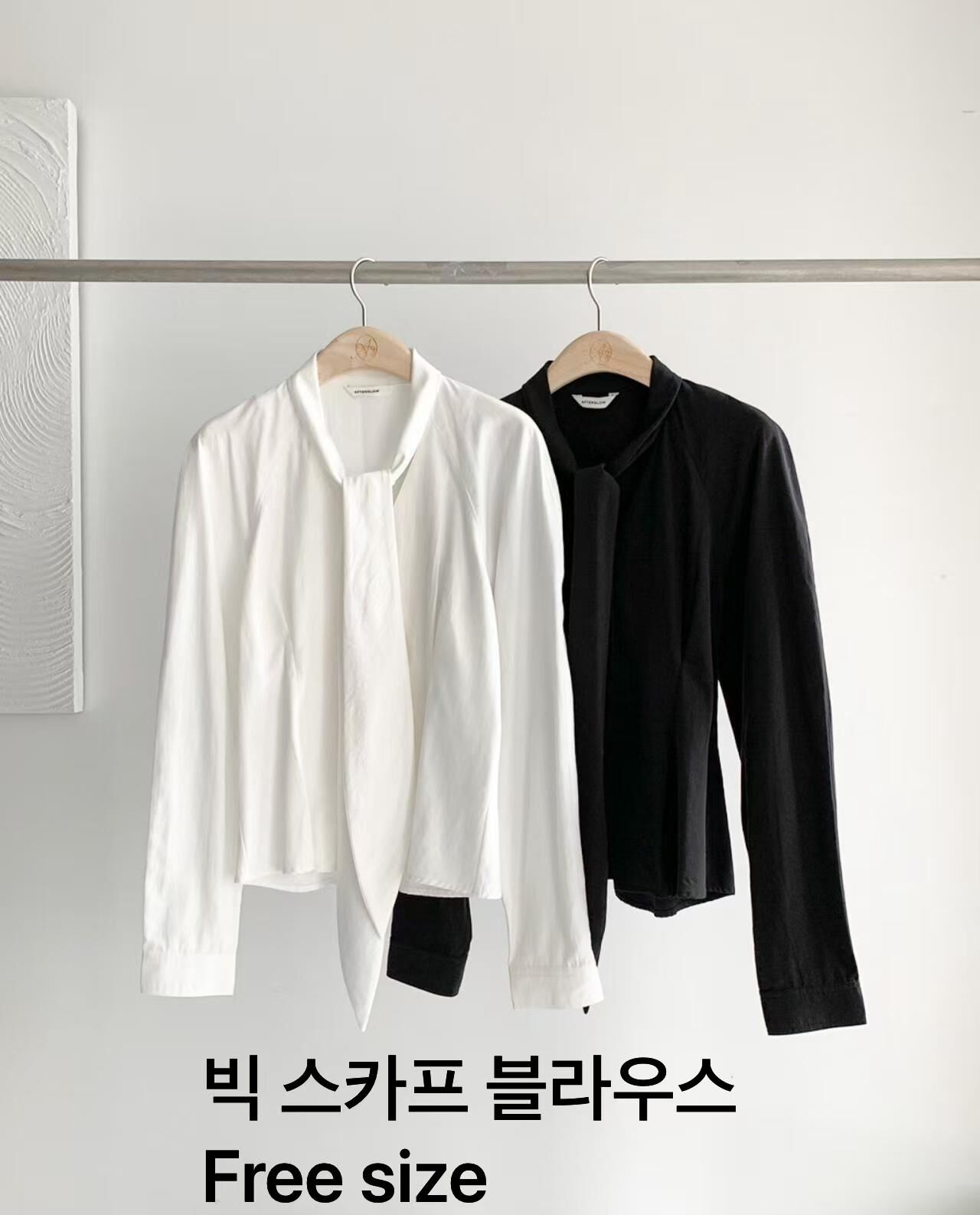 AW6044 大飄帶領巾造型襯衫