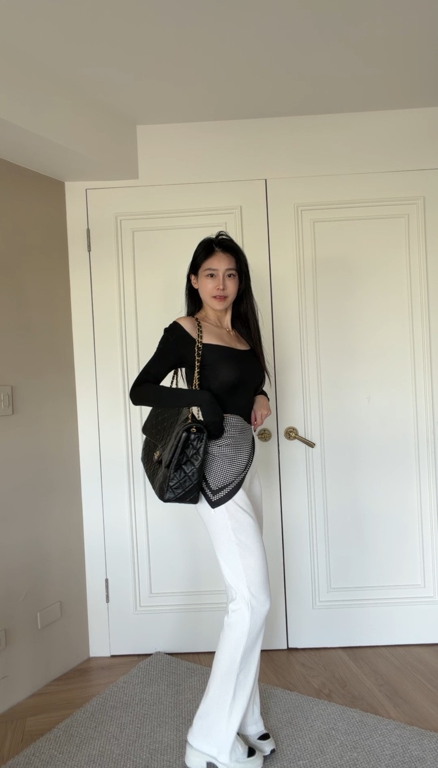 ｜韓國｜簡約點點幾何絲巾