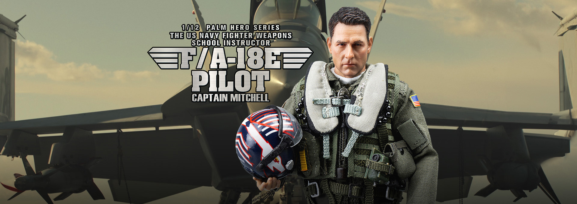 [訂金] DID : XM80031 1/12  Captain Mitchell - The US Navy Fighter Weapons School Instructor F/A-18E Pilot Palm Hero