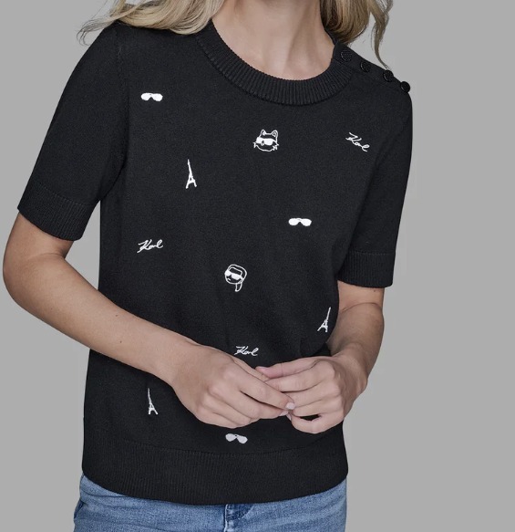 RT74 KL 閃閃logo短袖針織衫 Short Sleeve Whimsy Sweater