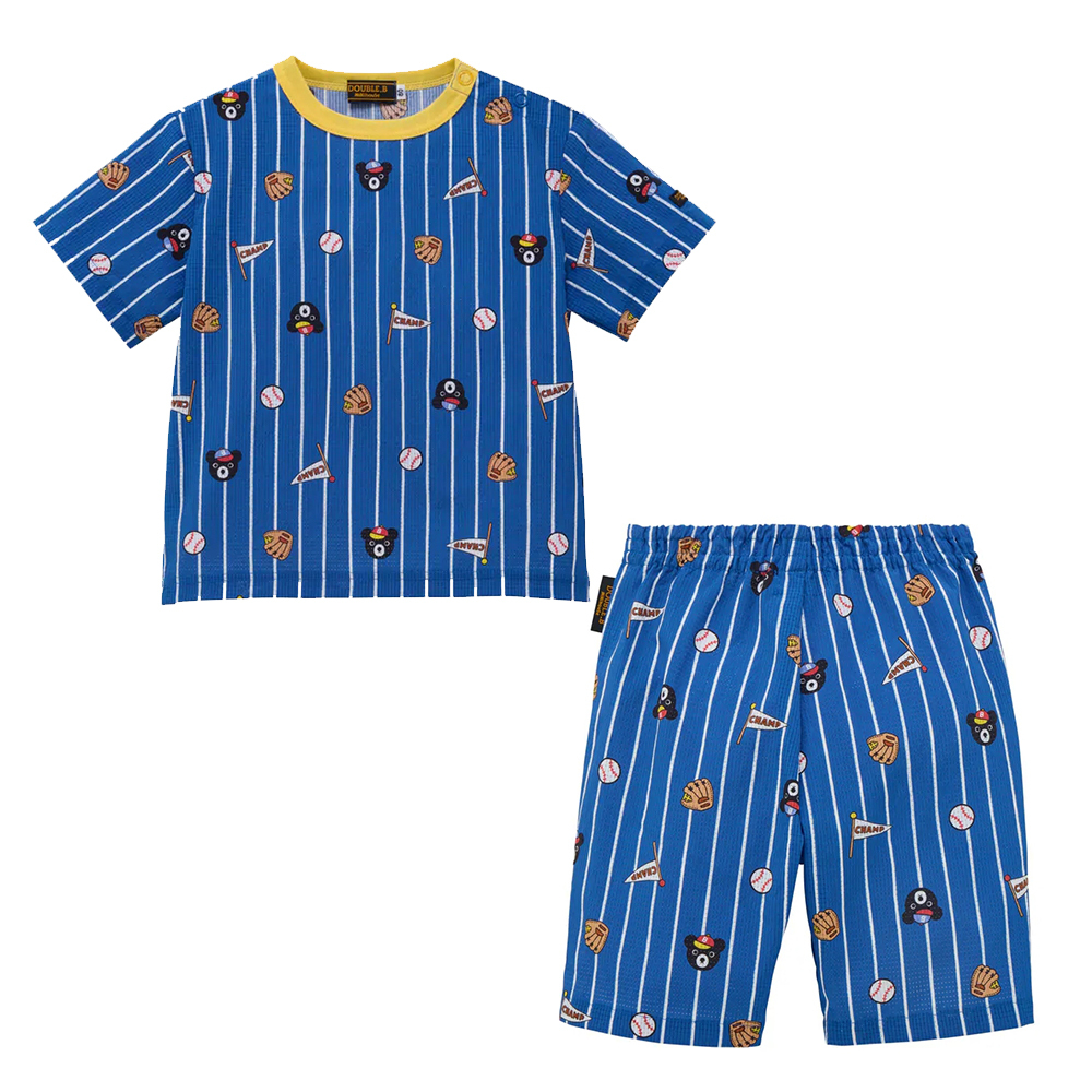 DOUBLE_B 棒球Dot Air短袖T恤+六分休閒褲-組合