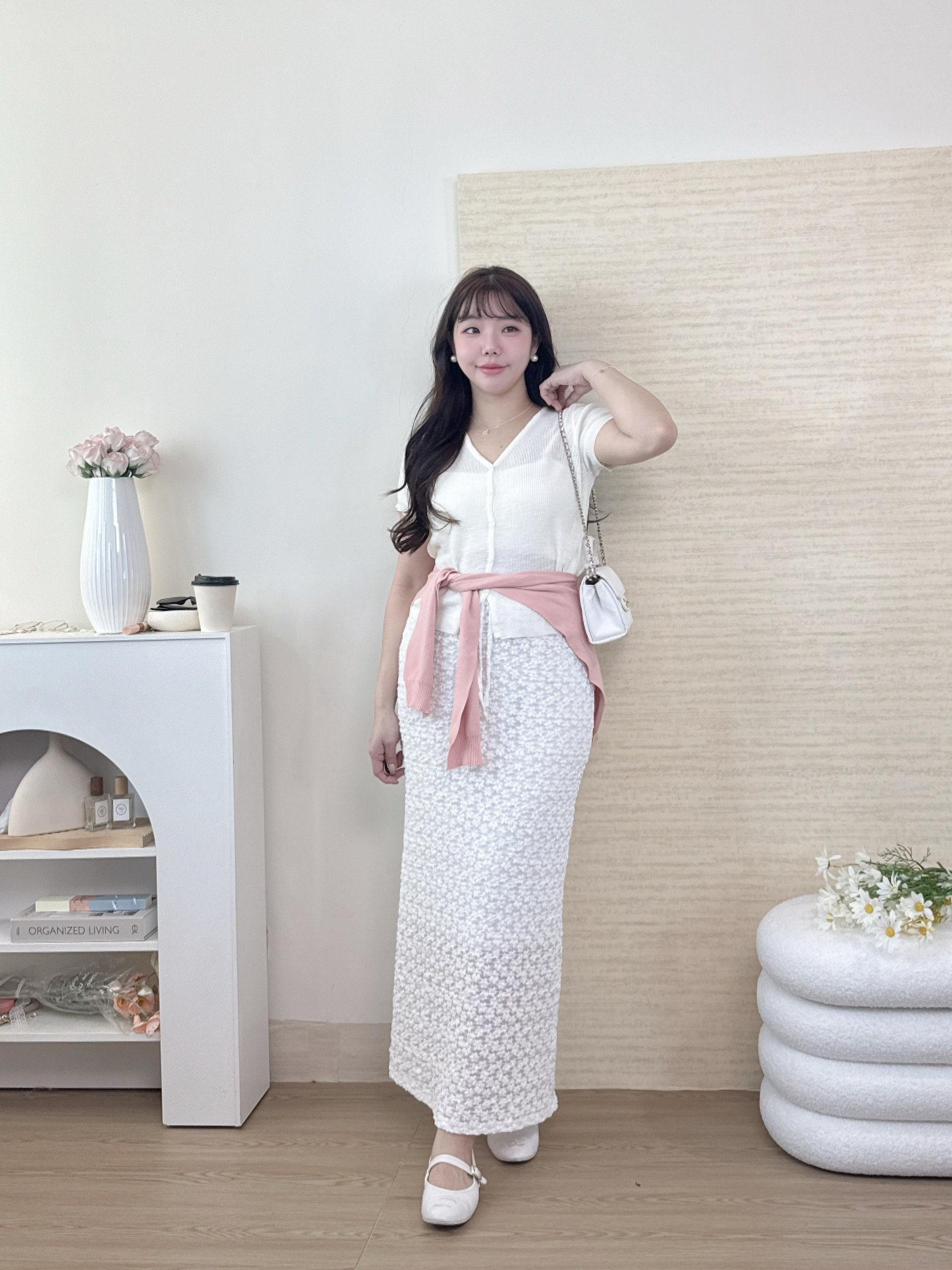 小A字鬆緊小花長裙 2色